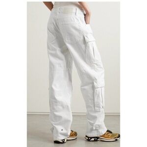 Grlfrnd Lex Cargo Jean Wide Leg in Sierra White Size 24